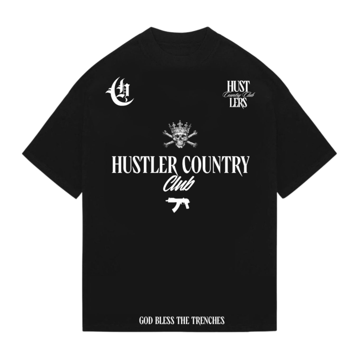 HUSTLER'S COUNTRY CLUB: Bless The Trenches SS Tee